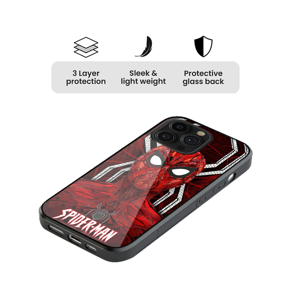 Spider-Man Web Glass Phone Case