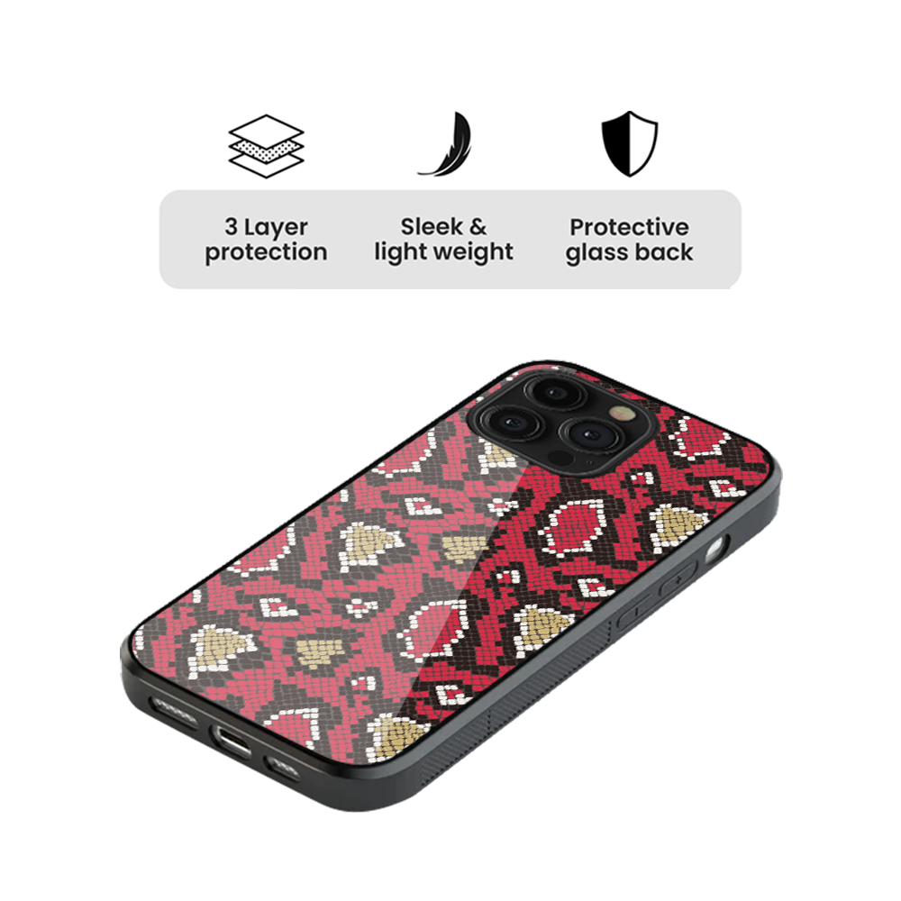 Snake Skin Glass Phone Case