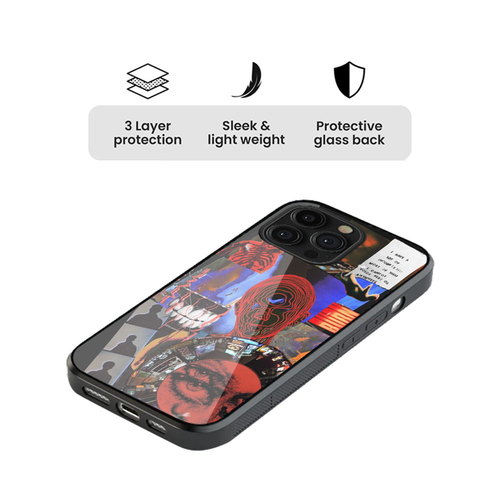 Neon Distortion Glass Phone Case