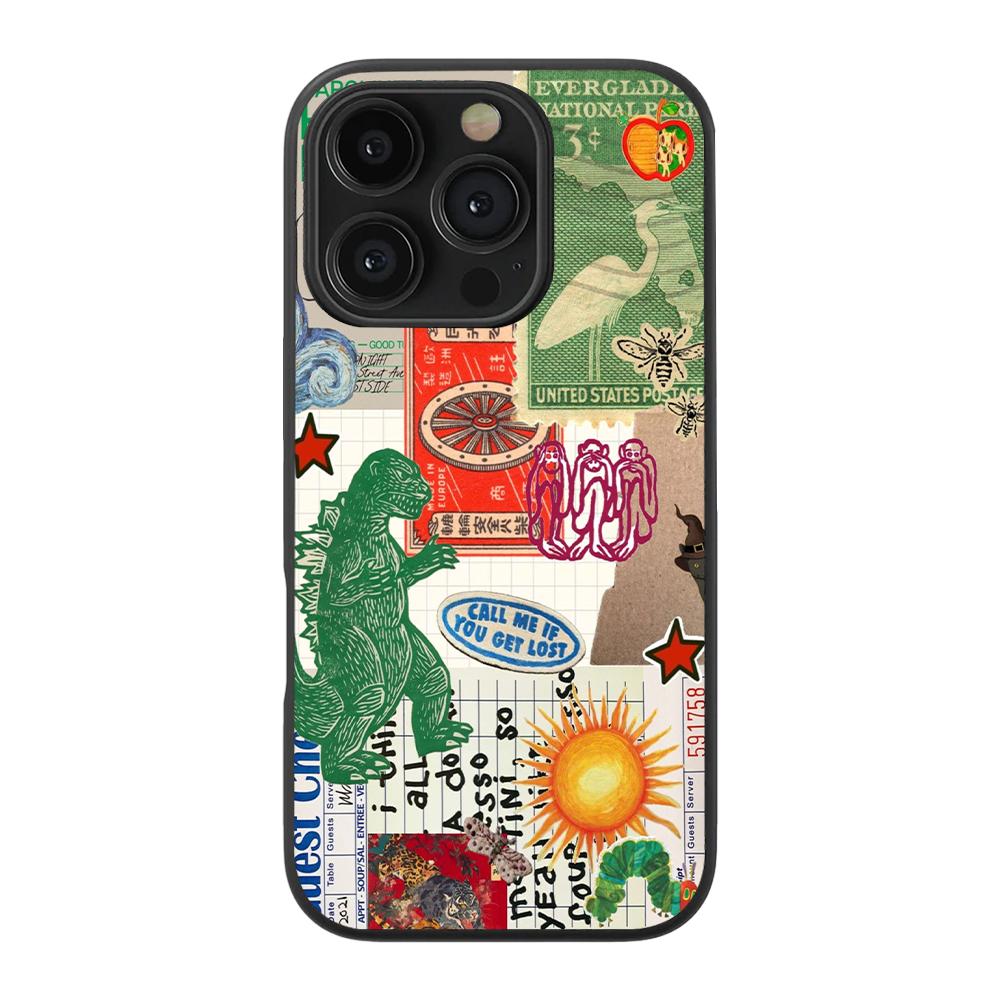 Multiple Stamp'S Glass Phone Case