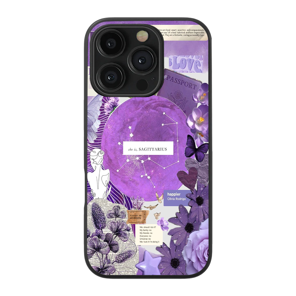 She Is, Sagittarius Glass Phone Case