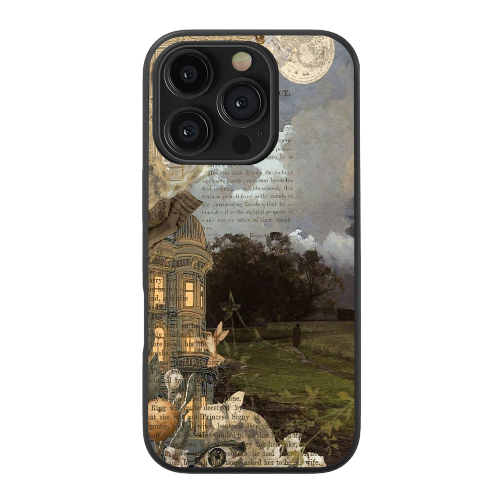 Dark Academia Dreamscape Glass Phone Case