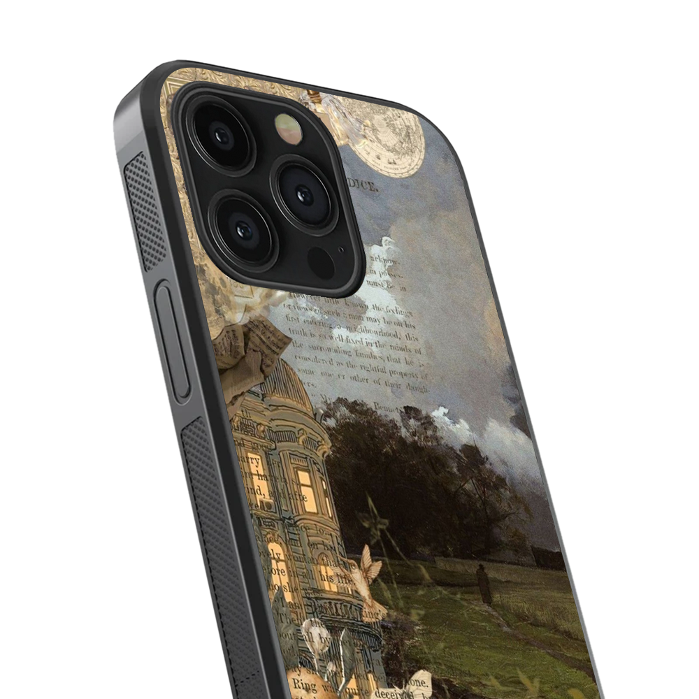 Dark Academia Dreamscape Glass Phone Case