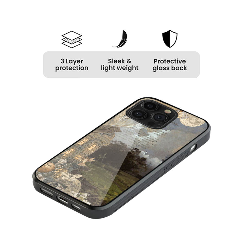 Dark Academia Dreamscape Glass Phone Case