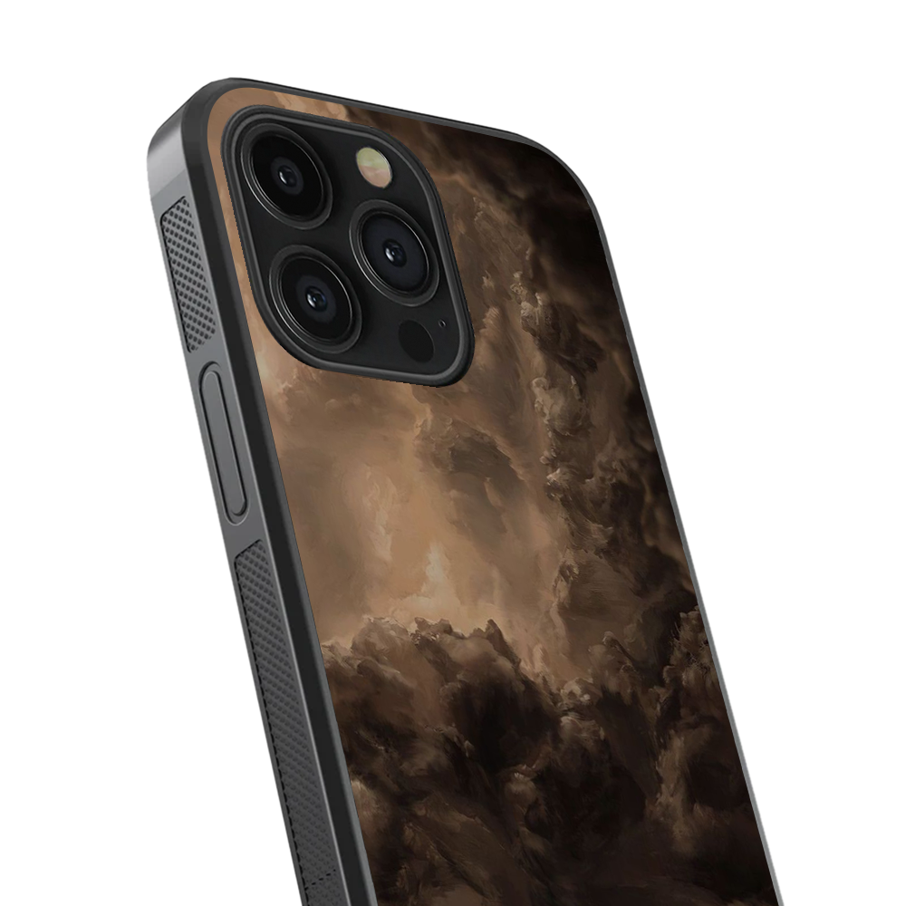 Cloudy Abstract Glass Phone Case