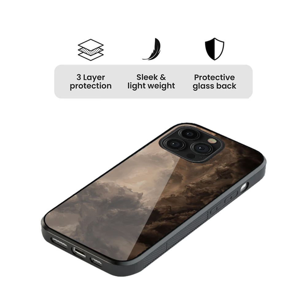 Cloudy Abstract Glass Phone Case