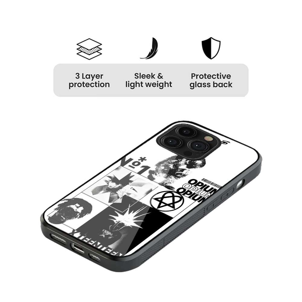 Opium Noise Glass Phone Case