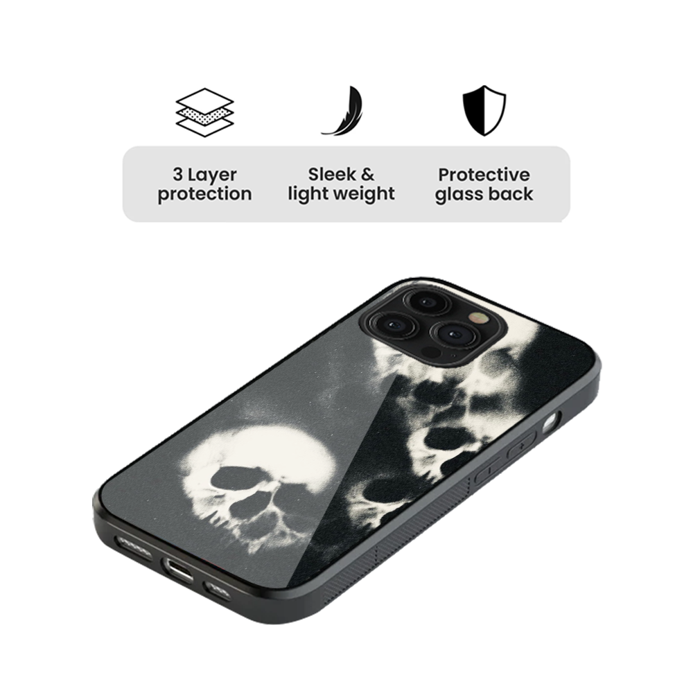 Skulls Y2K Glass Phone Case