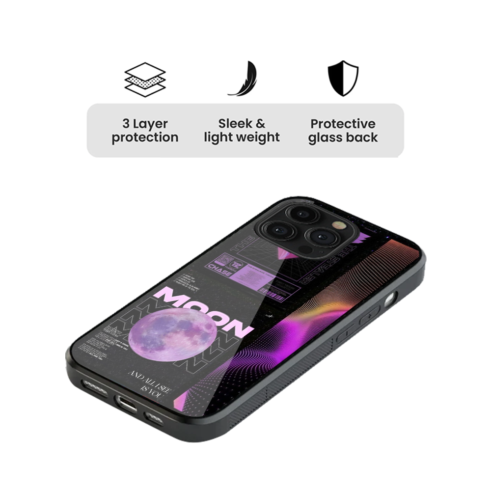 Moon Abstract Glass Phone Case