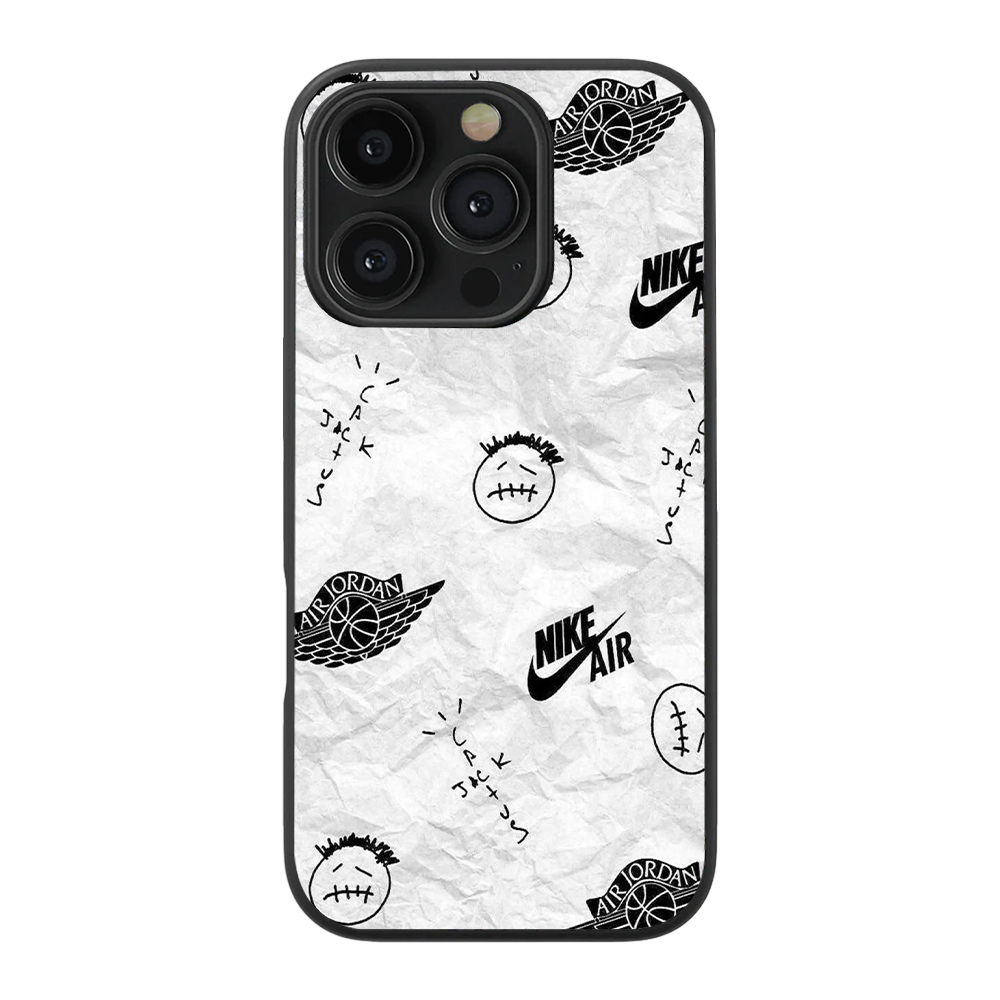 Nike Air X Air Jordan X Cactus Jack Logo Glass Phone Case