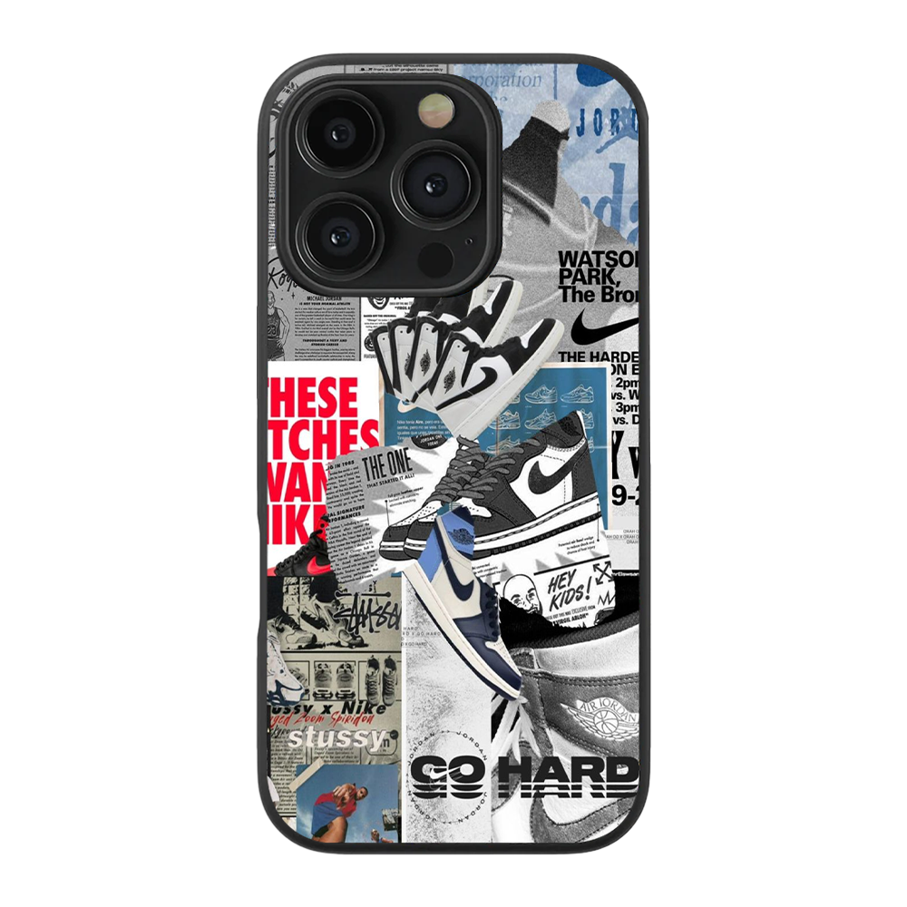 Sneaker Chaos Glass Phone Case