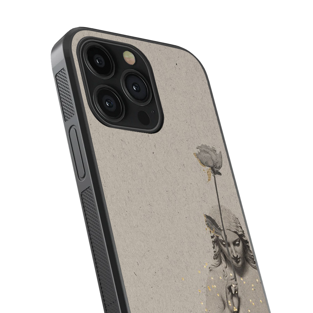 Golden Silence Glass Phone Case