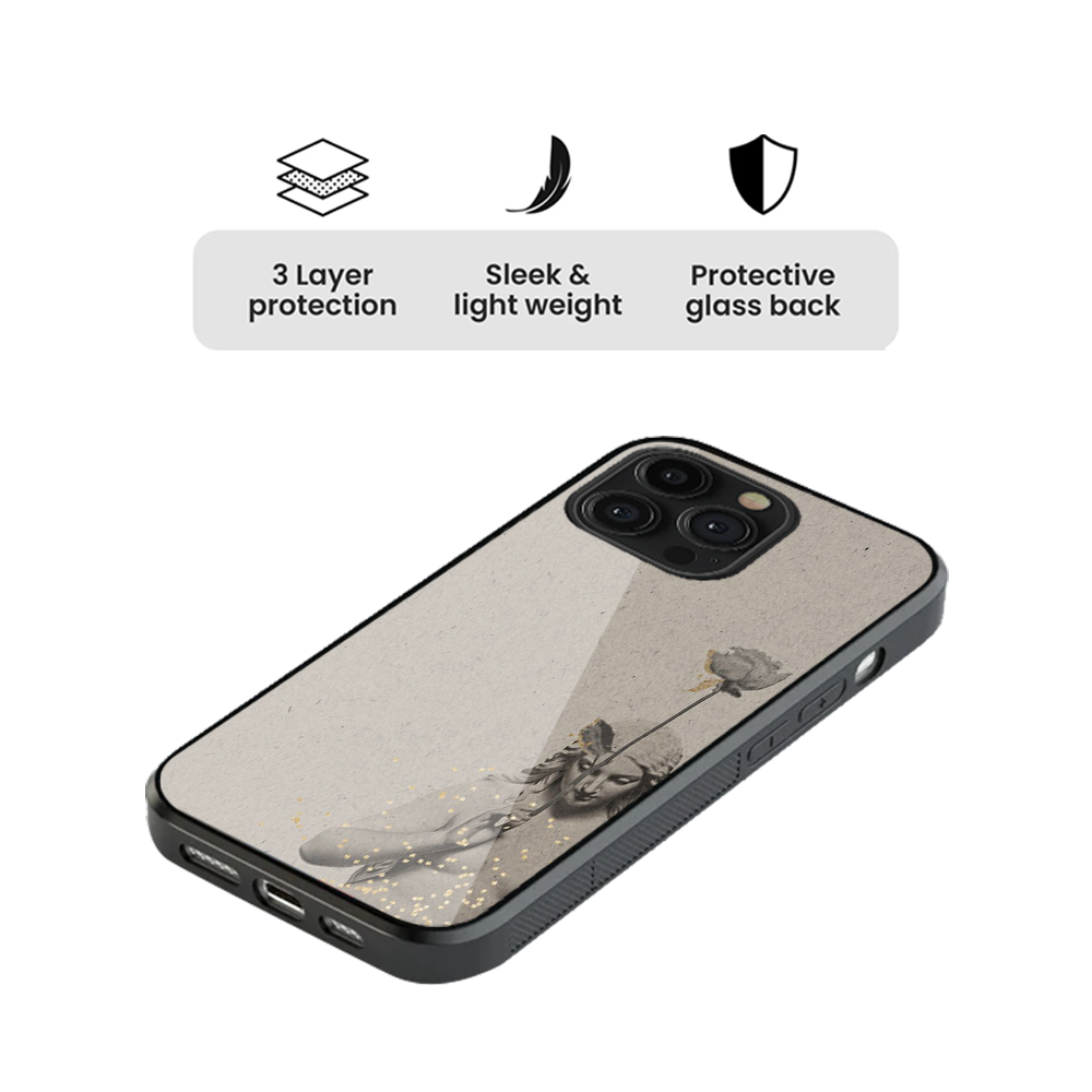 Golden Silence Glass Phone Case
