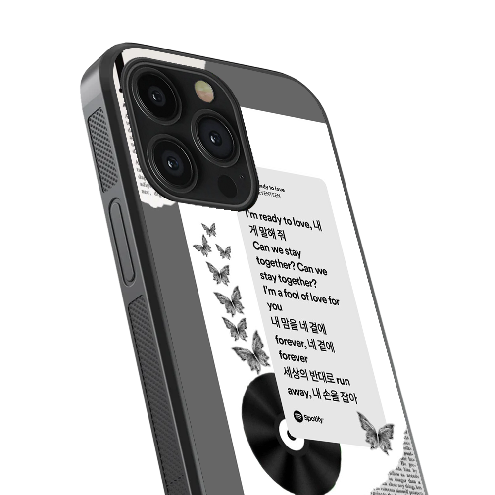 Kpop Seventeen Spotify Glass Phone Case