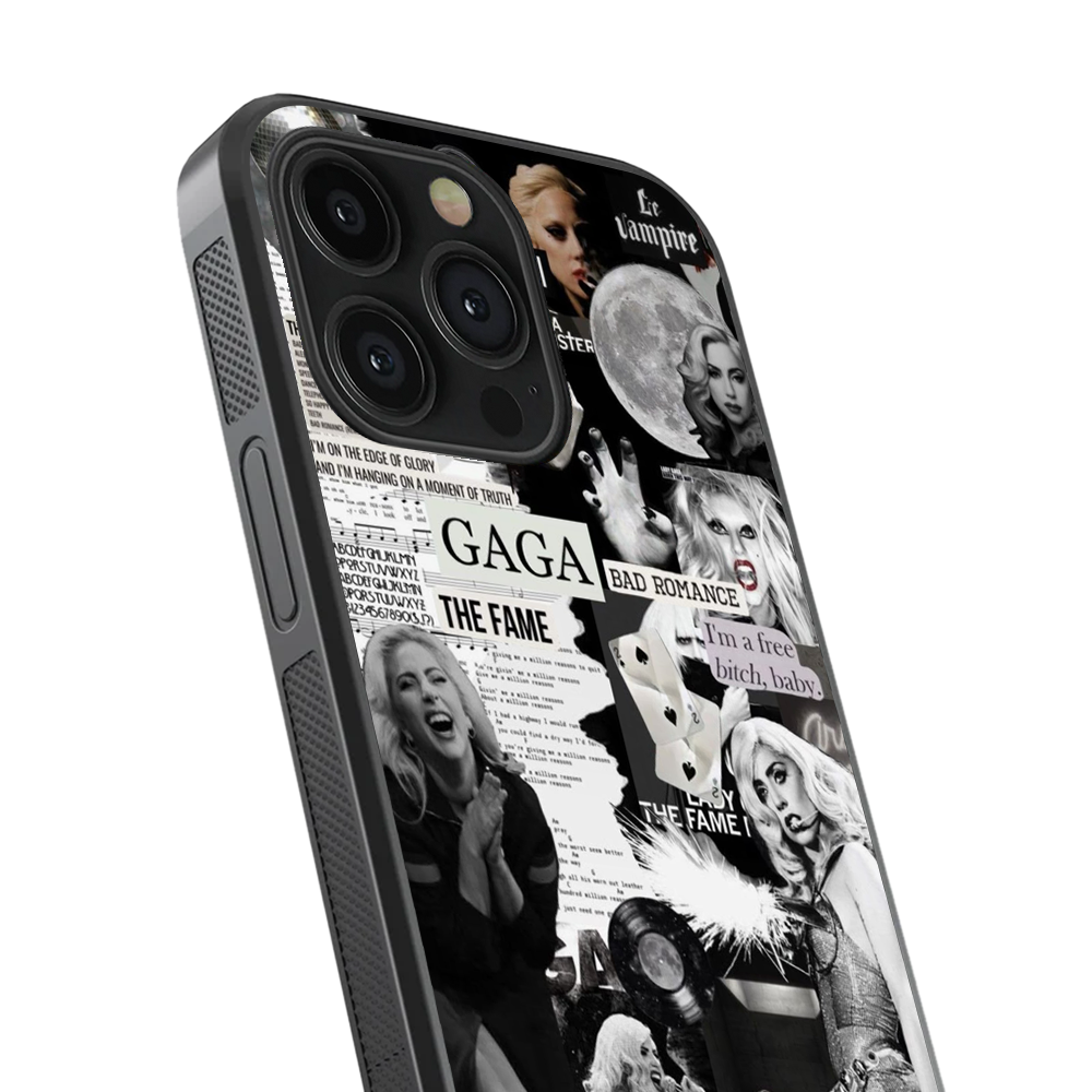 Lady Gaga Spotify Collection Glass Phone Case
