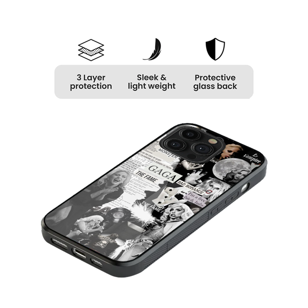 Lady Gaga Spotify Collection Glass Phone Case