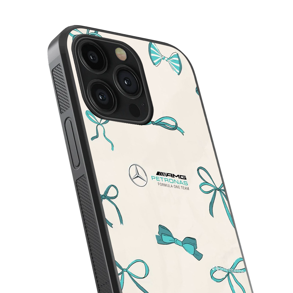 Racing In Ribbons Glass Phone Case