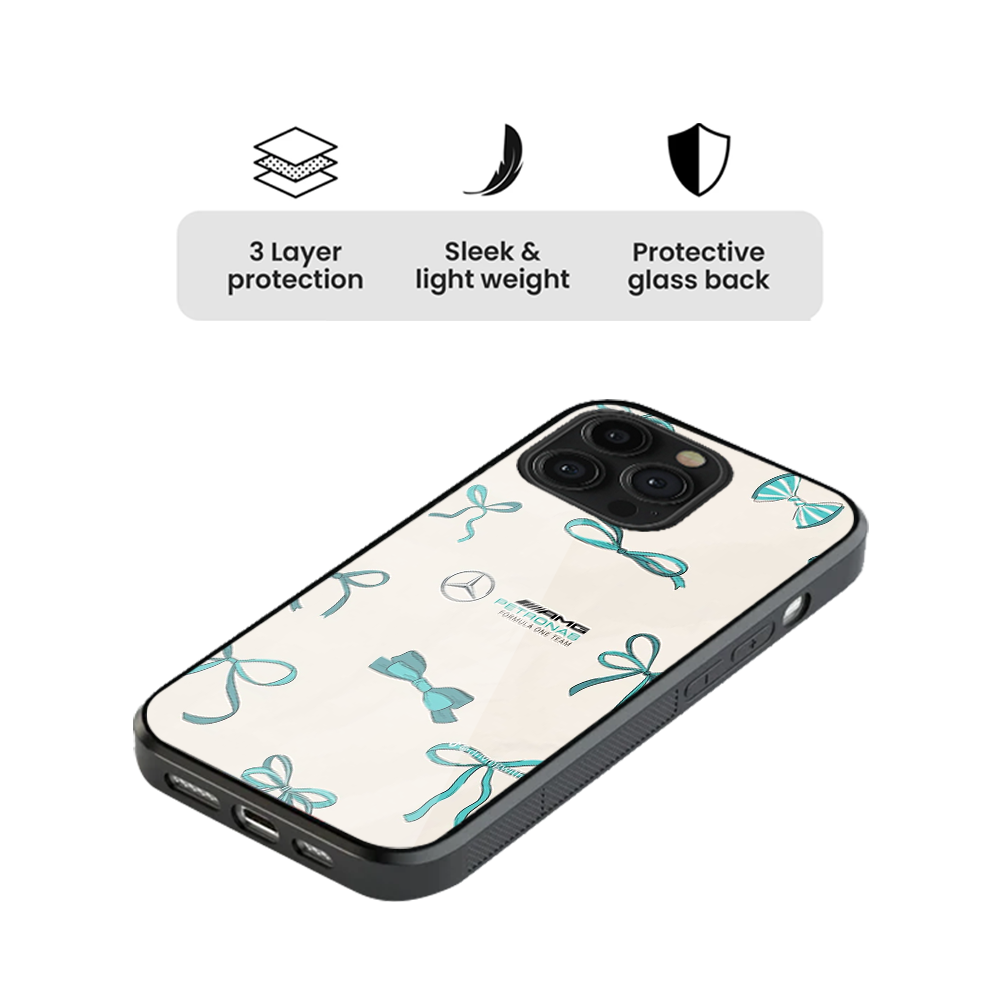 Racing In Ribbons Glass Phone Case