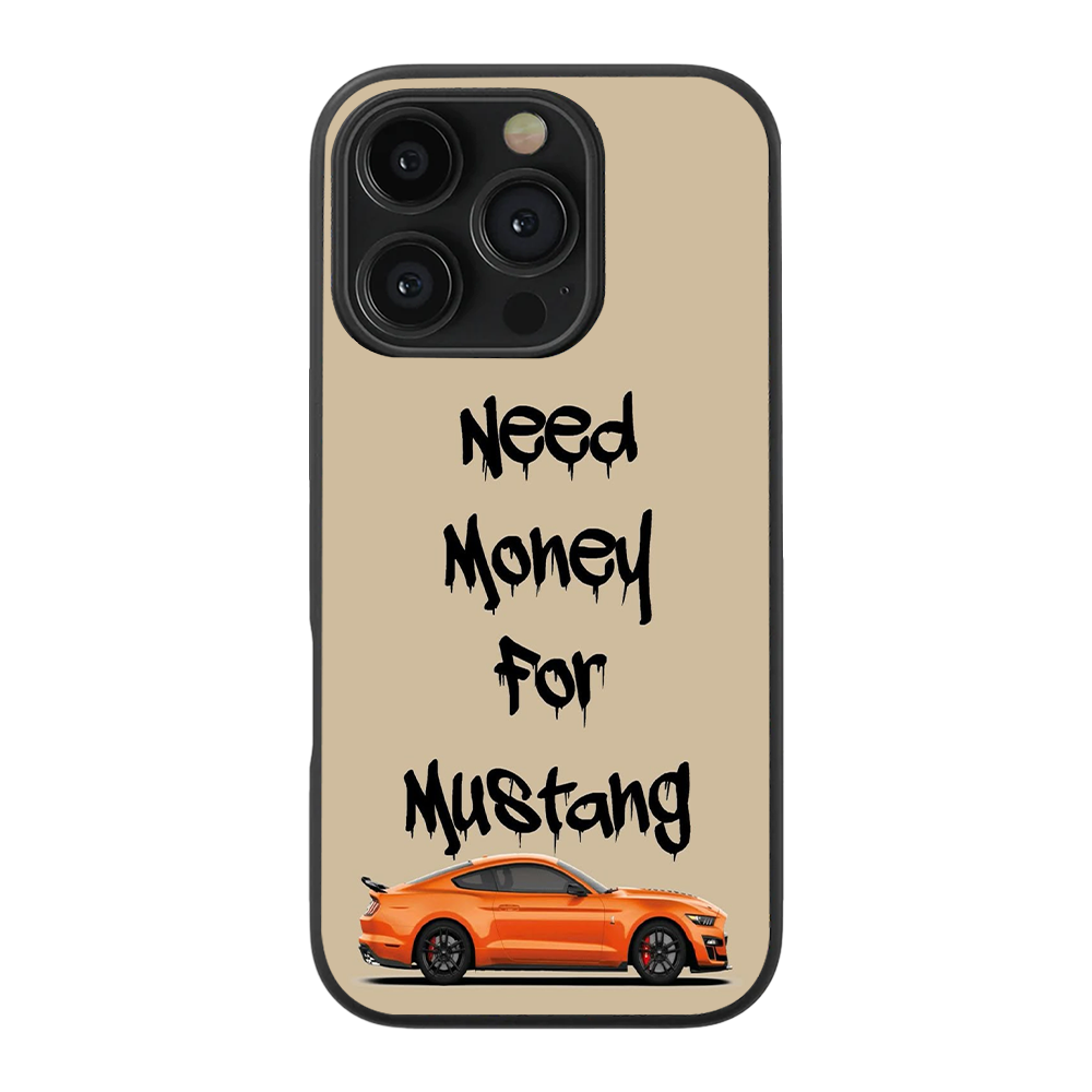 Money For Mustang Pop Culture Glass Phone Case