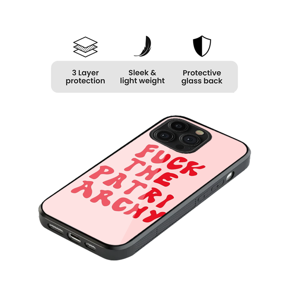 F The Partiarchy Y2K Glass Phone Case