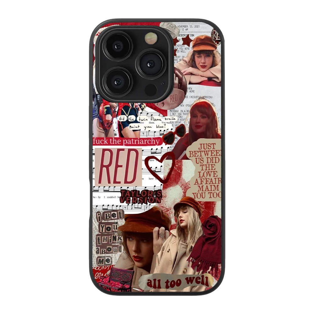 Tylor Swift Red Aesthetic Pop Culture Glass Phone Case
