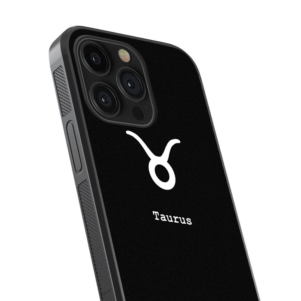 Taurus Zodiac Sign Glass Phone Case