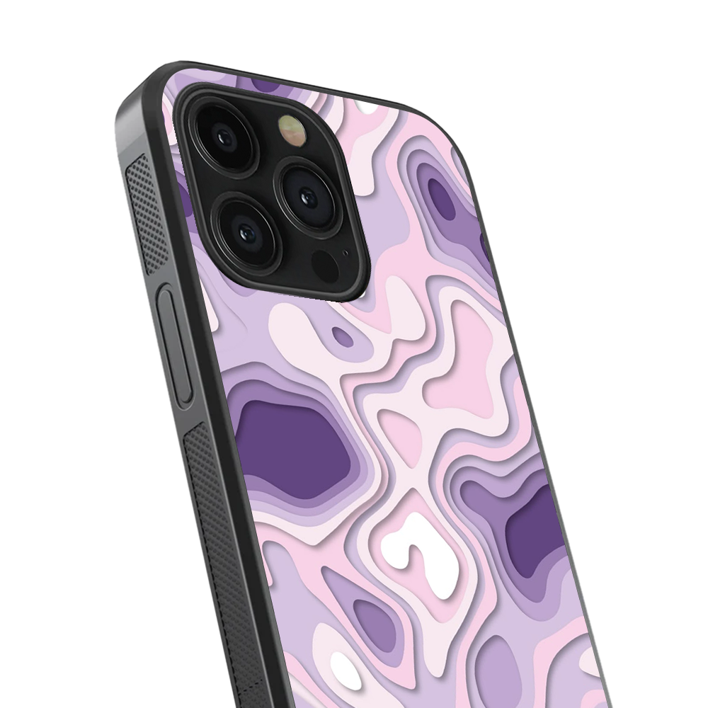 Violet Abstract Glass Phone Case