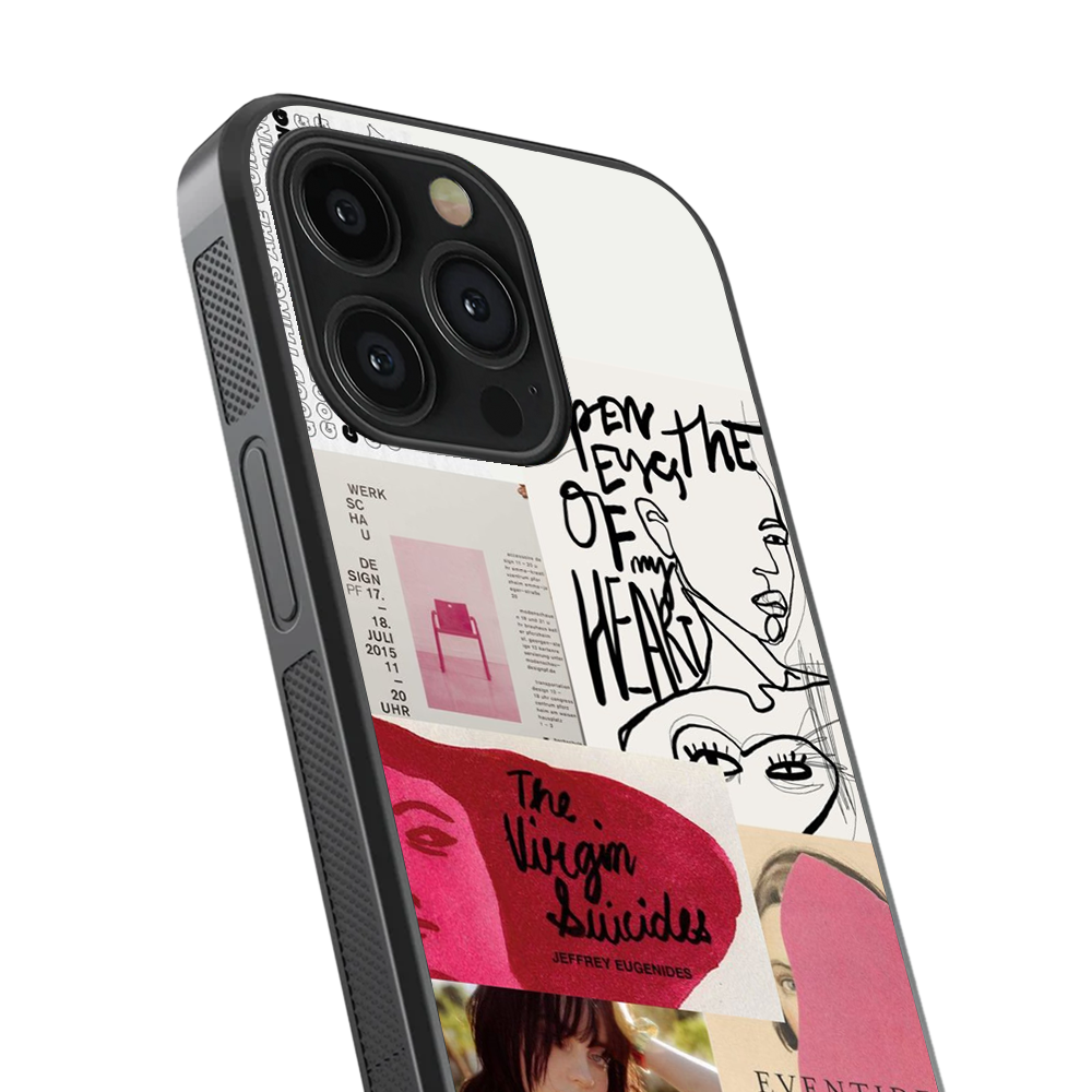 Eyes Of The Heart Abstract Glass Phone Case