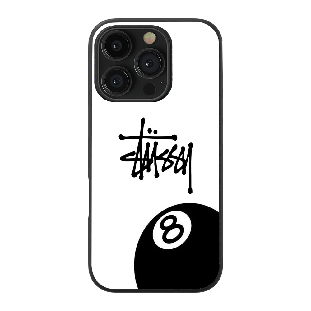 Stussy 8Ball Y2K Glass Phone Case