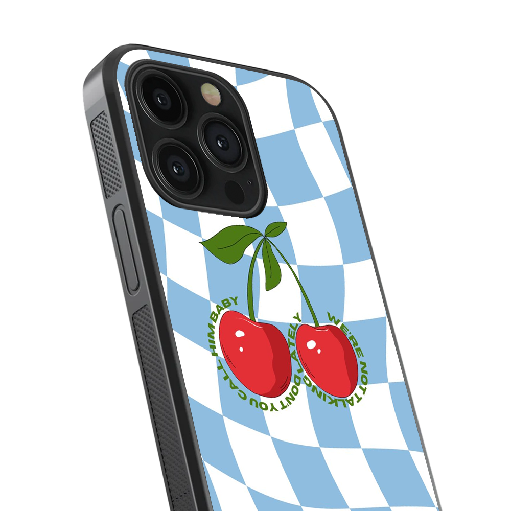 Cherries Y2K Glass Phone Case