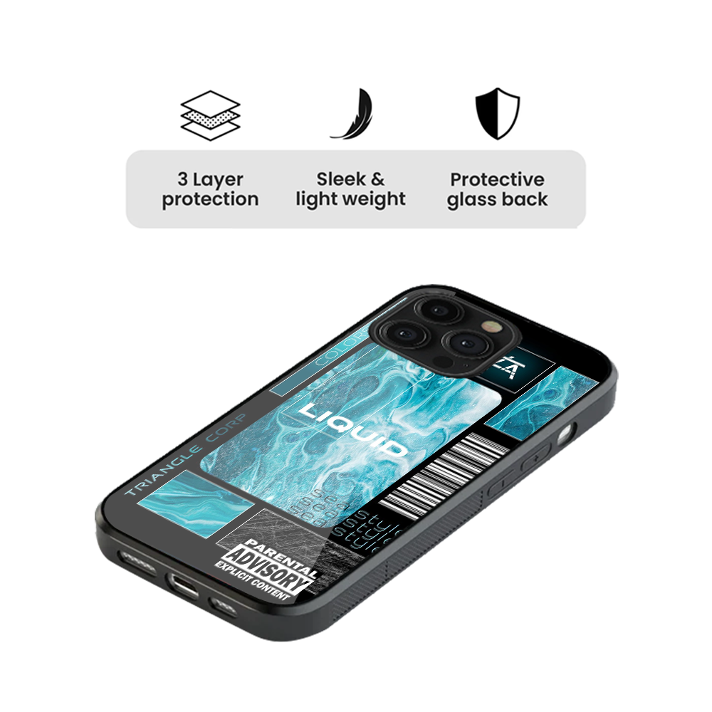 Liquid Abstract Glass Phone Case