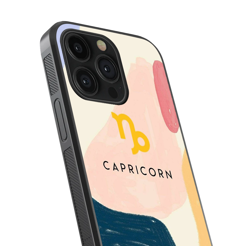 Capricon Zodiac Sign Glass Phone Case