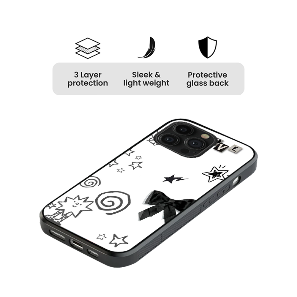Playful Doodle X Scrapbook Glass Phone Case