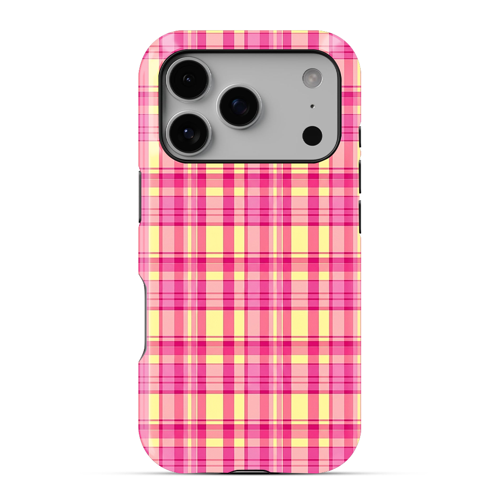 Checkered | Pink & Yellow Phone Case