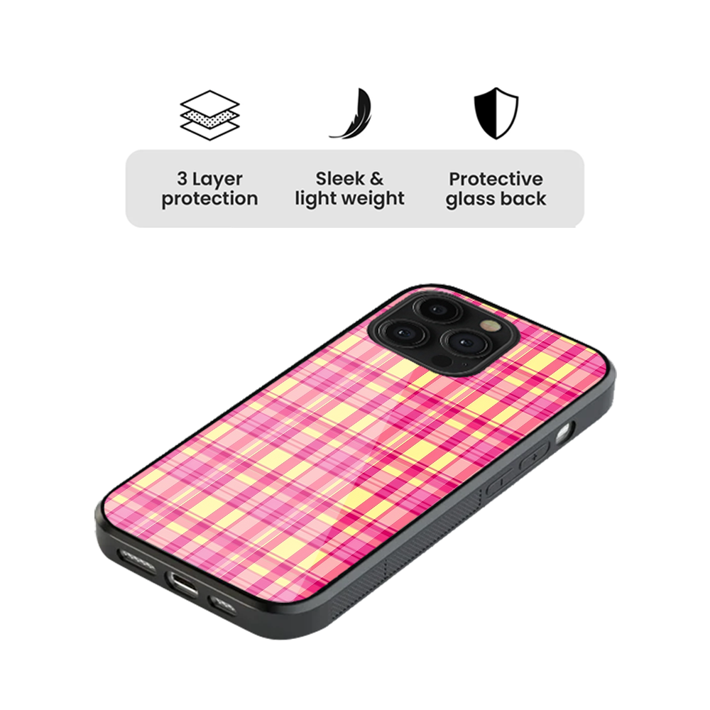 Checkered | Pink & Yellow Phone Case