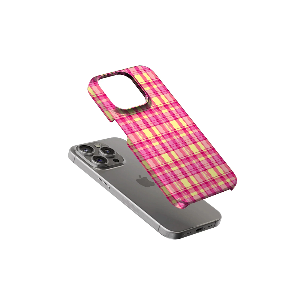 Checkered | Pink & Yellow Phone Case