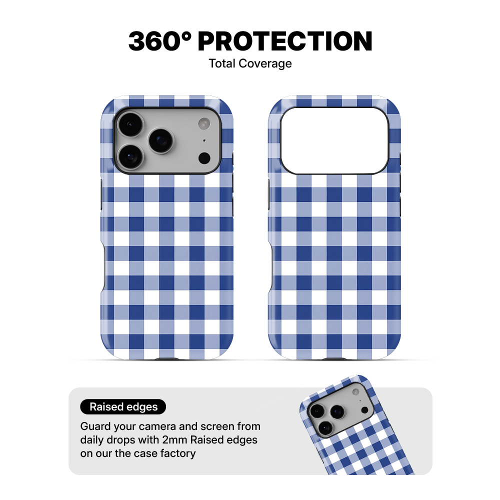 Checkered | Blue & White - VI Phone Case