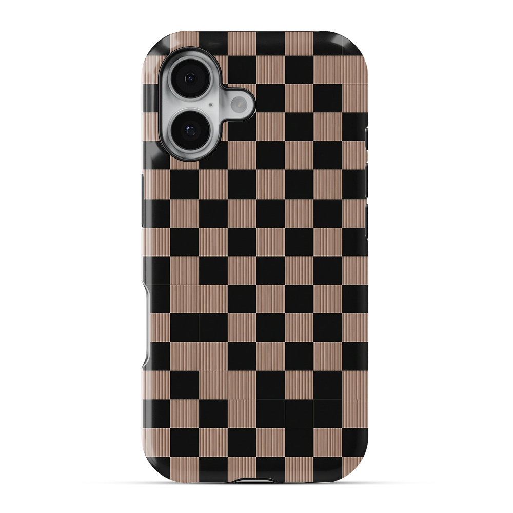 Mocha Vibe Checkered Phone Case