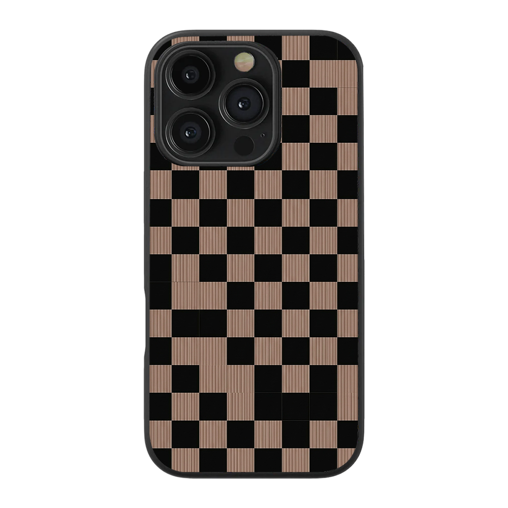 Mocha Vibe Checkered Phone Case