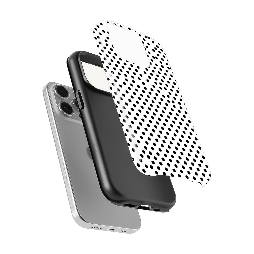 Polka Dot | White & Black I Phone Case