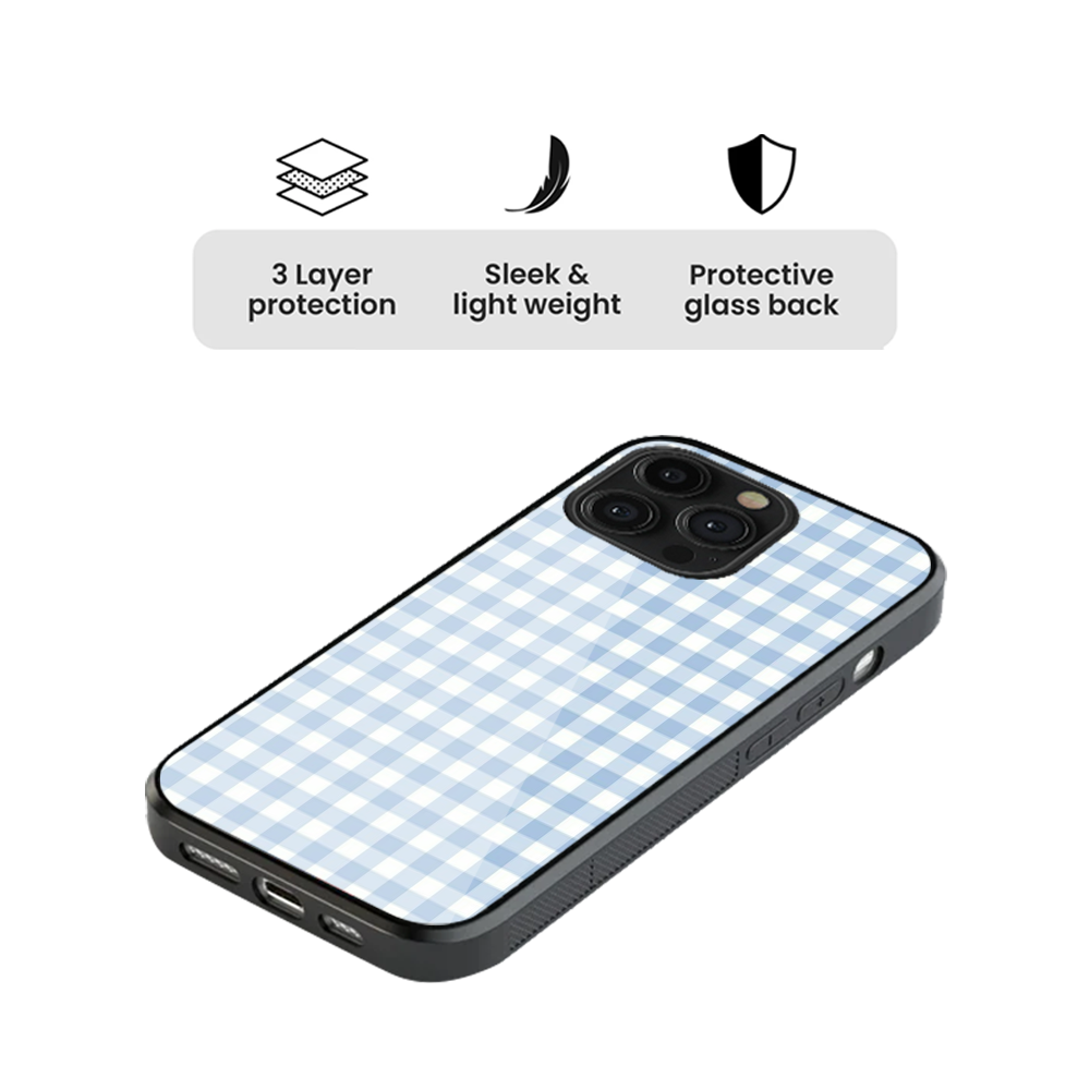 Checkered | Blue & White - IV Phone Case