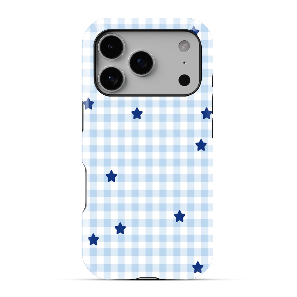 Checkered | Blue & White - I Phone Case