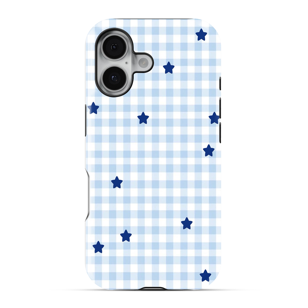 Checkered | Blue & White - I Phone Case