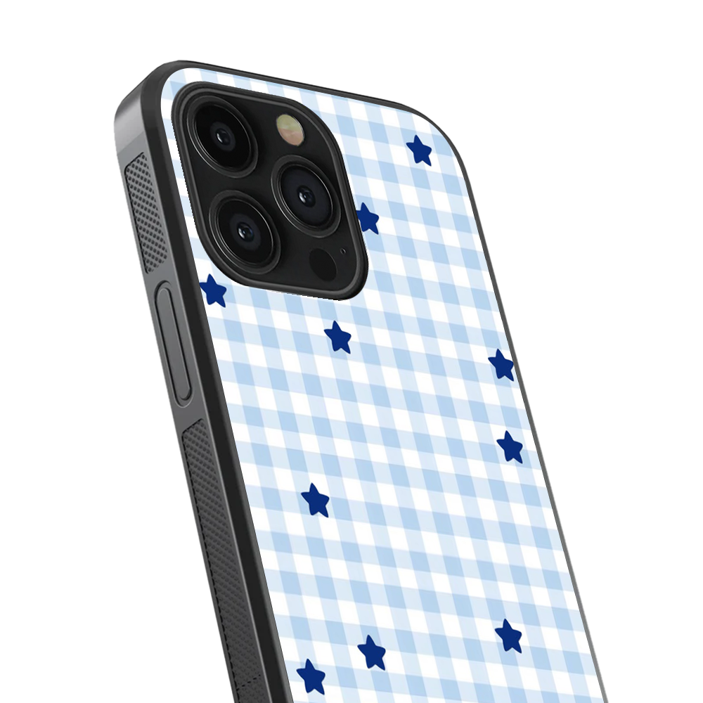 Checkered | Blue & White - I Phone Case
