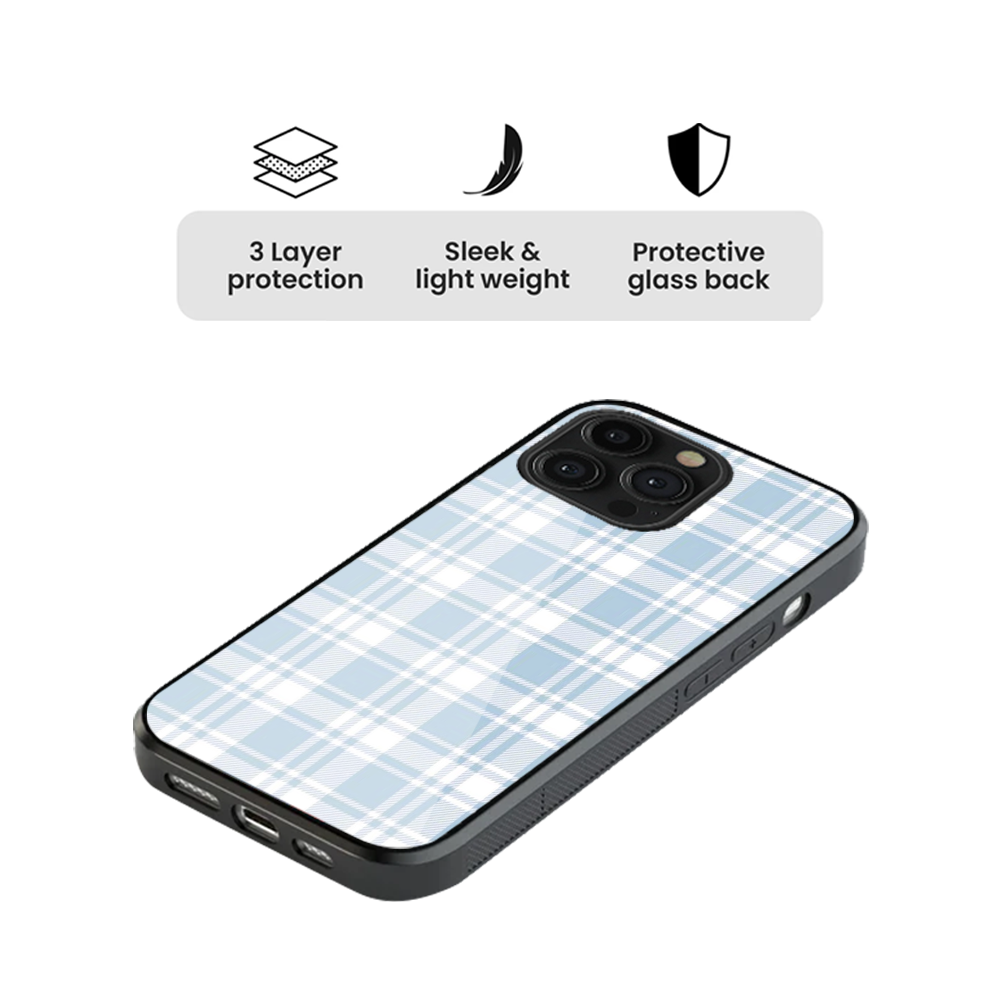 Checkered | Blue & White - II Phone Case