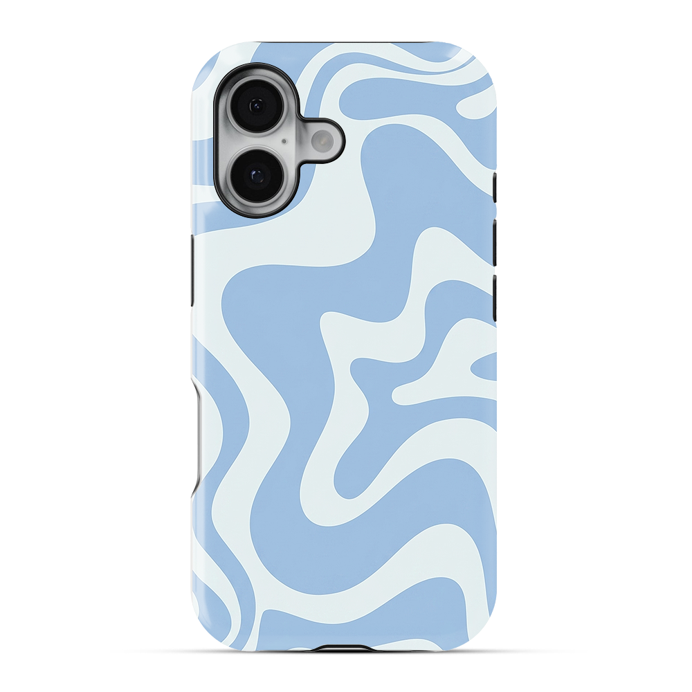Retro Liquid Swirl | Blue Phone Case