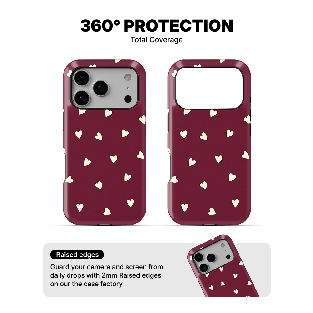 Heartfall | Burgundy Phone Case