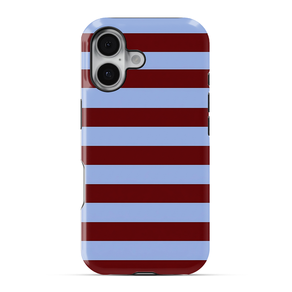 Striped | Blue & Burgundy Phone Case