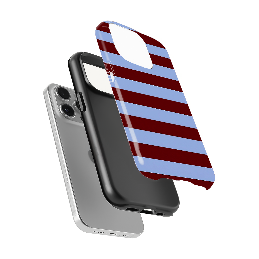 Striped | Blue & Burgundy Phone Case