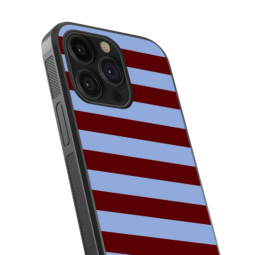 Striped | Blue & Burgundy Phone Case